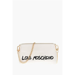 Moschino White Calfskin Shoulder Bag