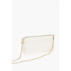 Moschino White Calfskin Shoulder Bag