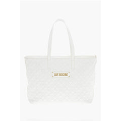 Moschino White Polyethylene Tote Bag