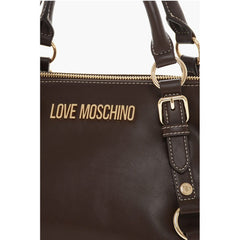 Moschino Brown Polyethylene Tote Bag