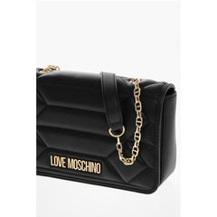 Moschino Black Lambskin Shoulder Bag