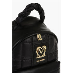 Moschino Black Nylon Backpack