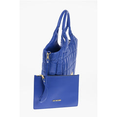 Moschino Blue Nylon Tote Bag