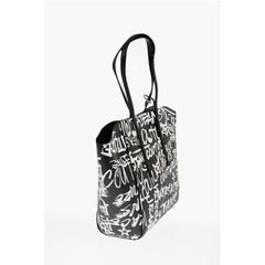 Versace Black And White Polyester Shoulder Bag