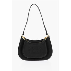 MCM Black Calfskin Shoulder Bag
