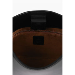 MCM Black Calfskin Shoulder Bag