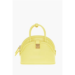 MCM Yellow Cowhide Tote Bag