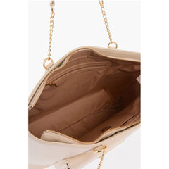 Moschino Beige Polyethylene Shoulder Bag