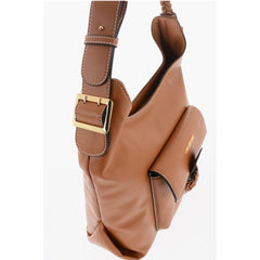 Moschino Brown Polyethylene Shoulder Bag