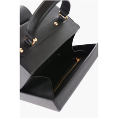 Moschino Black Calfskin Tote Bag