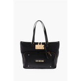 Moschino Black Nylon Tote Bag