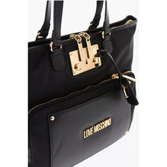 Moschino Black Nylon Tote Bag