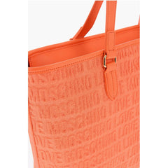 Moschino Orange Cotton Tote Bag