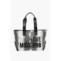 Moschino Black And White Polyethylene Shoulder Bag