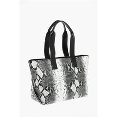 Moschino Black And White Polyethylene Shoulder Bag