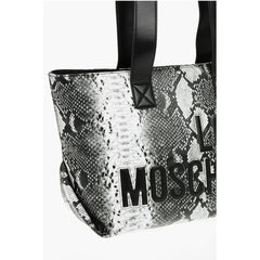 Moschino Black And White Polyethylene Shoulder Bag