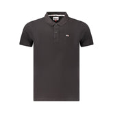 Tommy Hilfiger Black Cotton Men Polo Shirt