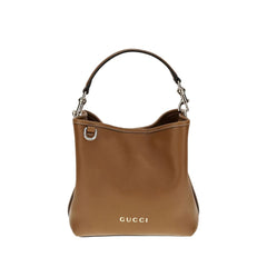 Gucci GG Emblem Leather Bucket Bag