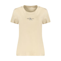 Calvin Klein Beige Cotton Tops & T-Shirt