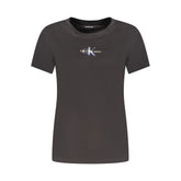 Calvin Klein Black Cotton Women T-Shirt