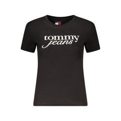 Tommy Hilfiger Black Cotton Tops & T-Shirt