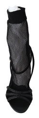 Dolce & Gabbana Chic Black Mesh Stiletto Sandals