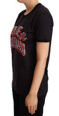 Dolce & Gabbana Elegant Black Cotton Logo Tee