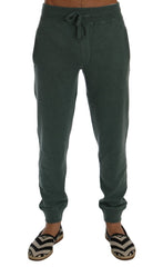 Dolce & Gabbana Elegant Green Cashmere Sport Pants