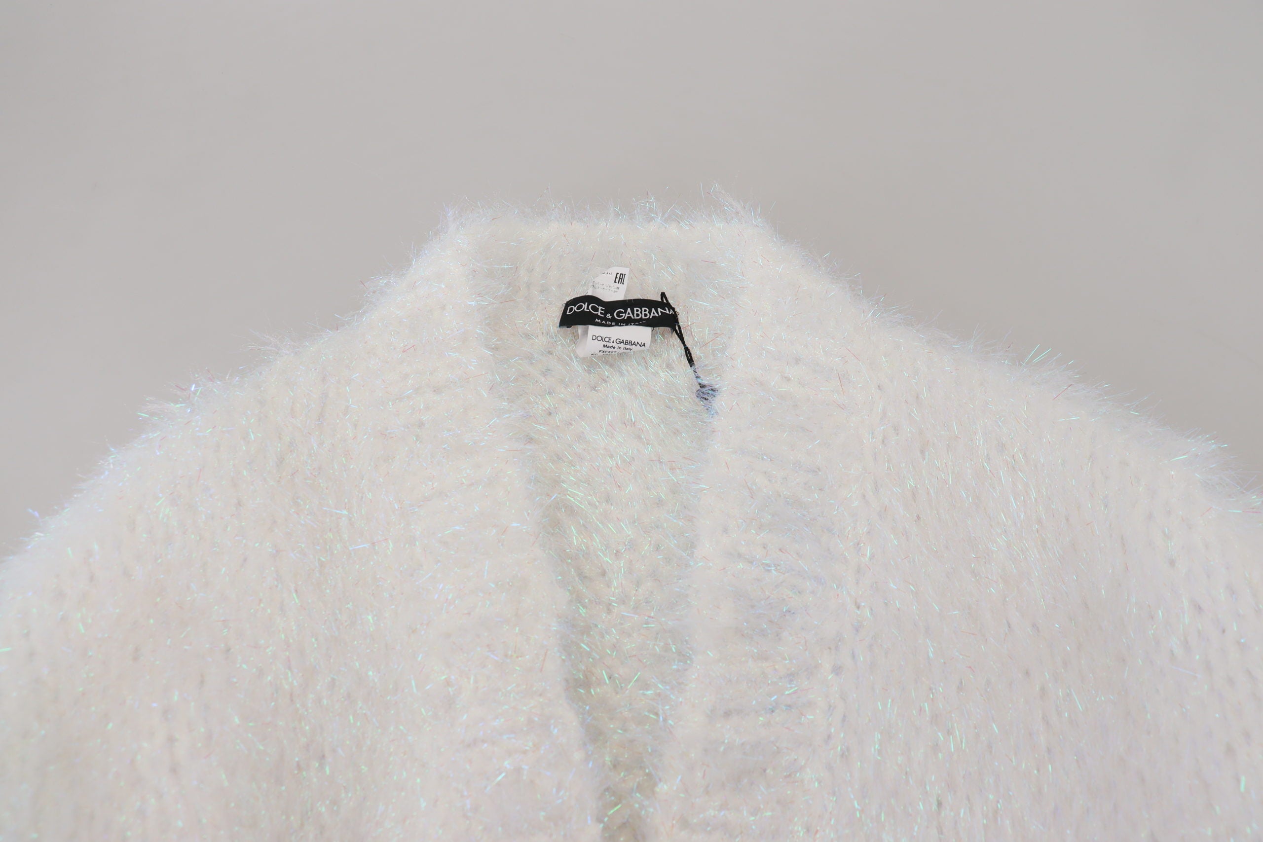 Dolce & Gabbana Elegant White Long Sleeve Cardigan Jacket