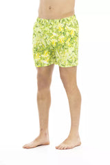 Just Cavalli Green Polyester Men Swimwear Short