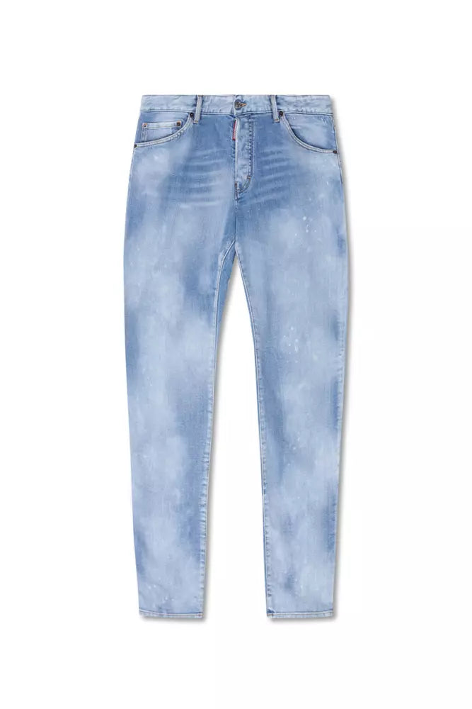 Dsquared² Light Blue Cotton Men Jeans