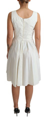 Dolce & Gabbana Elegant Sleeveless A-Line Polka Dotted Dress