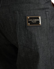 Dolce & Gabbana Multicolor Tiger Print Loose Denim Jeans