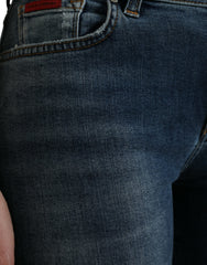 Dolce & Gabbana Elegant Mid Waist Stretch Jeans in Blue