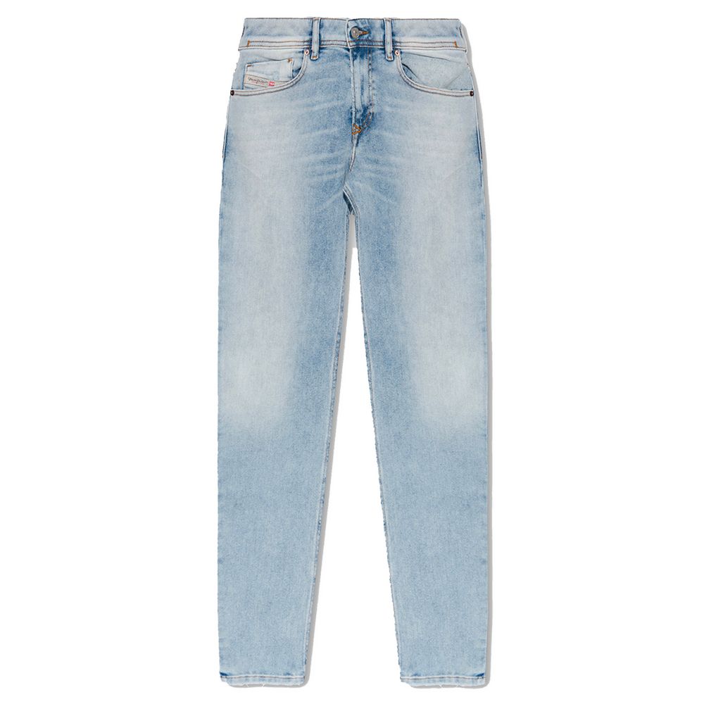 Diesel Light Blue Cotton Men Skinny Jean