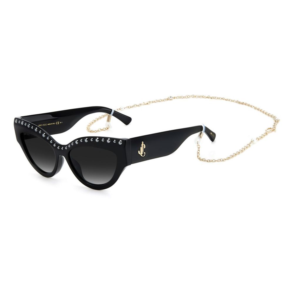Jimmy Choo Black Haircalf Sunglasses
