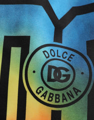 Dolce & Gabbana Multicolor Tie Dye Nylon Logo Print Kids Backpack Bag