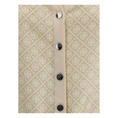 Tory Burch Silk and wool Cardigan with logos
