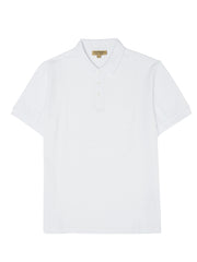 Burberry White Cotton Collared Polo Shirt