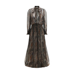 Saint Laurent Long lavallière Dress