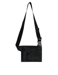 Dolce & Gabbana Black Calfskin Leather Messenger Crossbody Bag