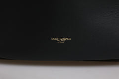 Dolce & Gabbana Black DG Leather Logo Print Travel Back Pack Bag