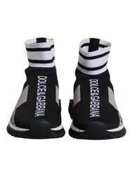 Dolce & Gabbana Black Gray Sorrento Socks Men Sneakers Shoes