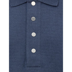 Dunhill Blue Cotton Polo Shirt