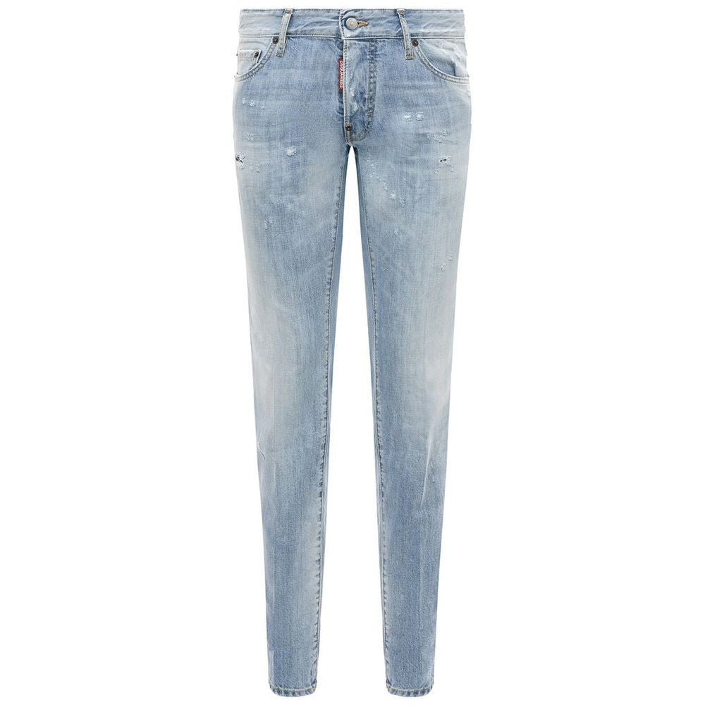 Dsquared² Light Blue Cotton Men Jeans