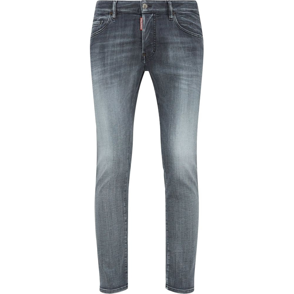 Dsquared² Gray Cotton Jeans & Pant