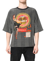 Dolce & Gabbana Black White Graphic Print Short Sleeve T-shirt