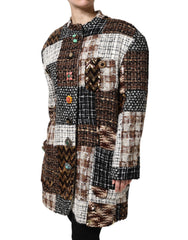 Dolce & Gabbana Multicolor Patchwork Button Down Jacket