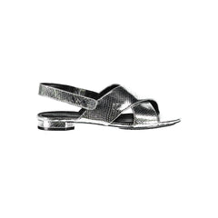 Calvin Klein Silver Leather Women Sandal