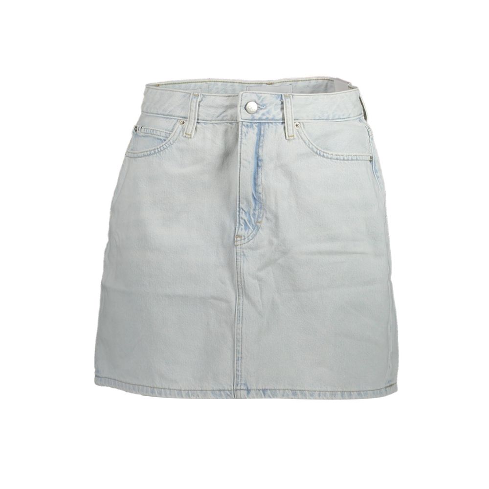 Calvin Klein Light Blue Cotton Women Skirt
